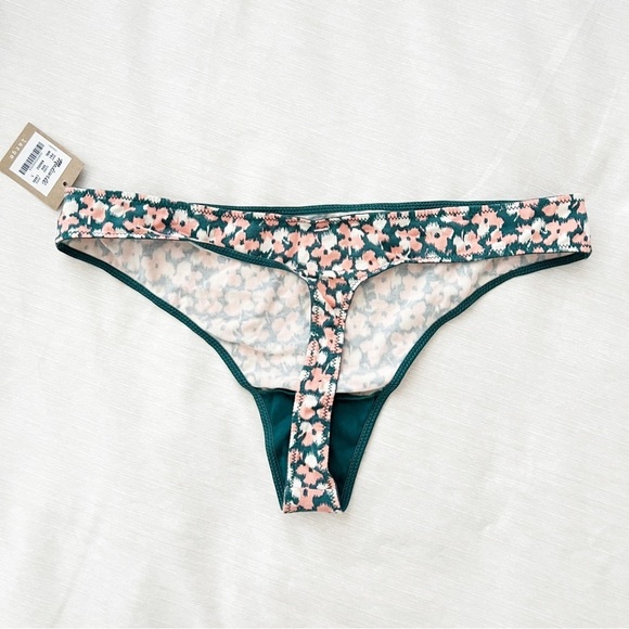 4/$25 Madewell Cotton-Modal Thong in Morning Posies - Picture 4 of 6